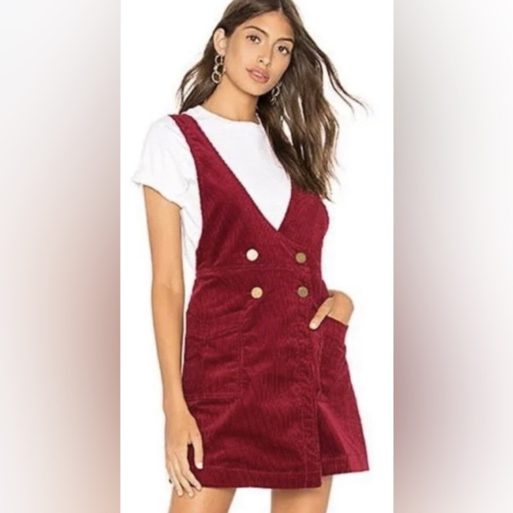 Free People Women's 2 Canyonlands Cord Jumper‎ Preppy Collegiate 60s Y2k